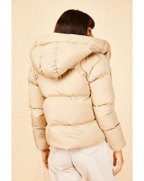 Giacca con cappuccio color cammello