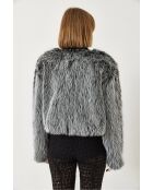 Chaqueta negra con forro de piel sintética