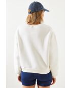 Sweat en fil brodé écru