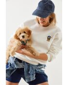 Sweat en fil brodé écru