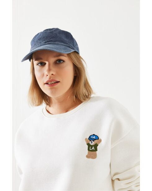 Sweat en fil brodé écru