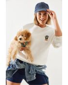 Sweat en fil brodé écru