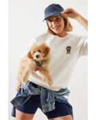 Sweat en fil brodé écru