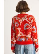 Orangefarbener Rollkragenpullover aus weichem Strick