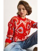 Orangefarbener Rollkragenpullover aus weichem Strick