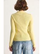 Pull zippé maille douce beurre