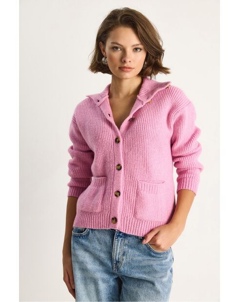 Chaleco de punto grueso con bolsillos acolchados