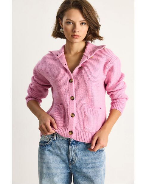 Chaleco de punto grueso con bolsillos acolchados