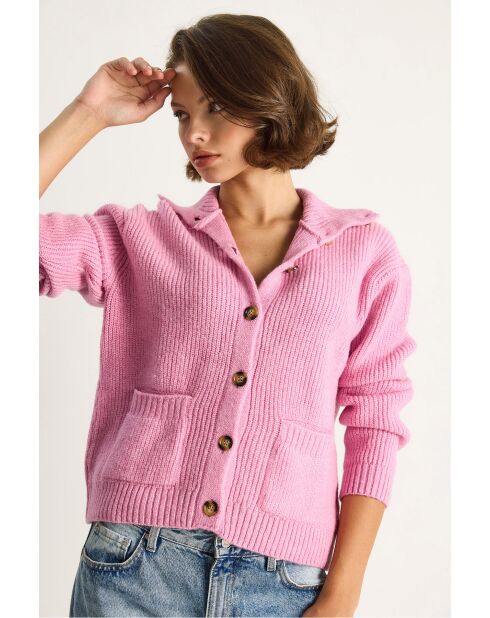 Chaleco de punto grueso con bolsillos acolchados