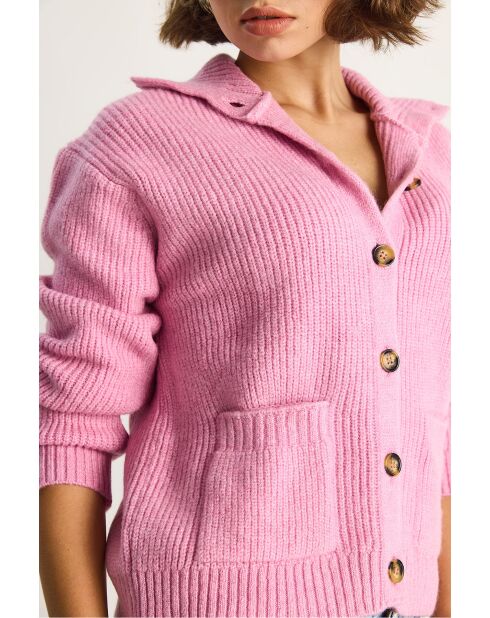 Chaleco de punto grueso con bolsillos acolchados