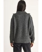 Grobstrickweste mit Taschen in Anthrazit