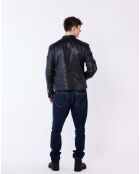 Schwarze Lazo Lederjacke