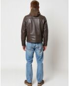 Veste en Cuir Joe marron