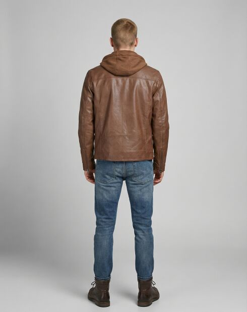 Veste en Cuir Joe cognac