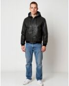 Veste en Cuir Lenz noire