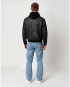 Veste en Cuir Lenz noire