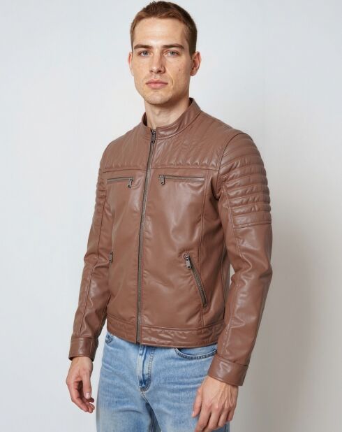 Lionnel Cognac leren jack