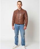 Lionnel Cognac leren jack