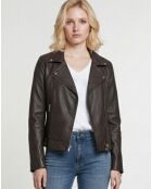 Veste en Cuir Perfecto Lolette marron