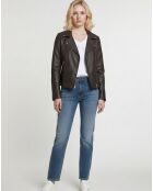 Veste en Cuir Perfecto Lolette marron