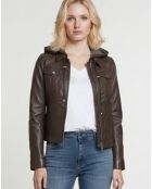 Veste en Cuir Paola marron