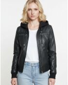 Veste en Cuir Lola noire