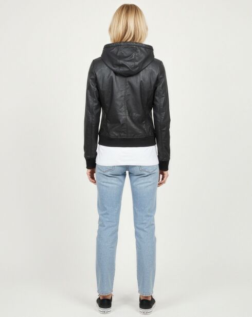Veste en Cuir Lola noire