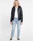 Veste en Cuir Lola noire
