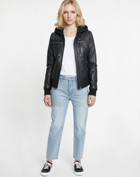 Veste en Cuir Lola noire
