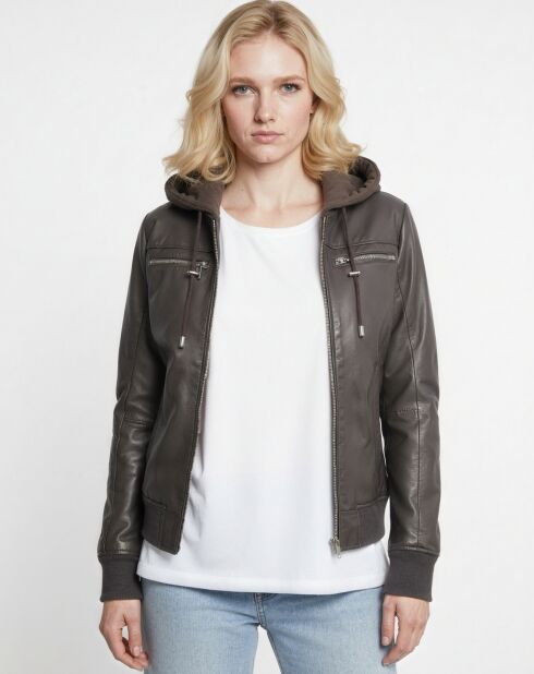 Braune Lederjacke Lola