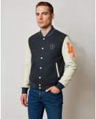 Veste en Laine & Cuir  Eliot grise