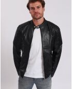 Ludwin zwarte leren jas