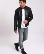 Ludwin zwarte leren jas