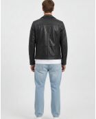 Veste en Cuir Haan noire