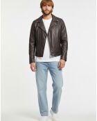 Veste en Cuir Haan marron