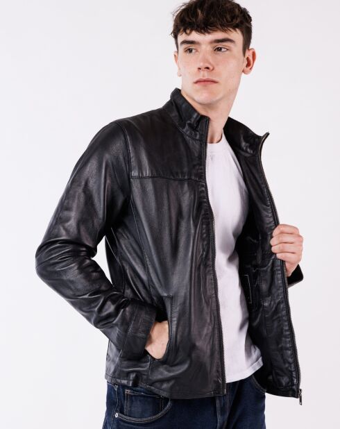 Laval zwarte leren jas