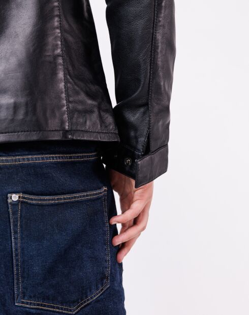 Laval zwarte leren jas