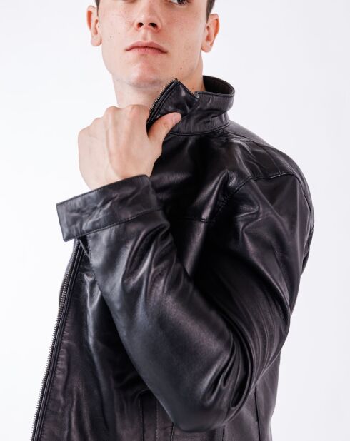 Laval zwarte leren jas