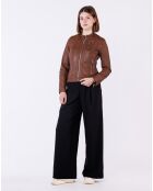 Cognac leren jack Lecce