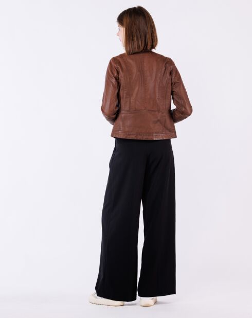 Cognac leren jack Lecce