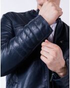 Veste en Cuir Leeland marine