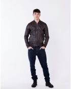 Bruine leren jas van Lyvas