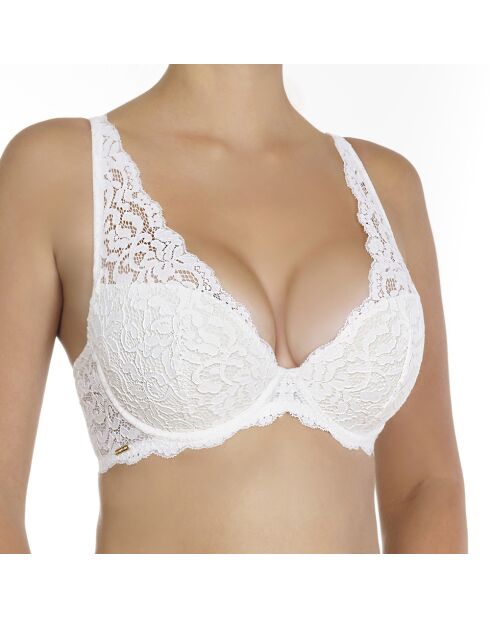 Reggiseno con ferretto imbottito in cotone Ella color avorio