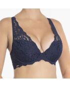 Reggiseno imbottito in cotone Ella nero al quarzo
