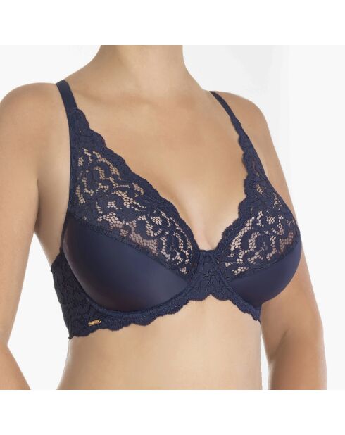 Reggiseno in cotone Ella nero con ferretto morbido al quarzo