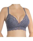 Reggiseno con ferretto in cotone Ella cinder viola
