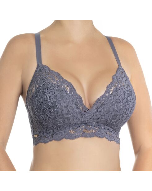 Reggiseno con ferretto in cotone Ella cinder viola