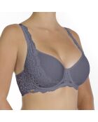 Sujetador con aros y copas espaciadoras de color violeta ceniza de Cotton Ella