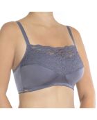 Sujetador de algodón Ella Cinder con aros morados