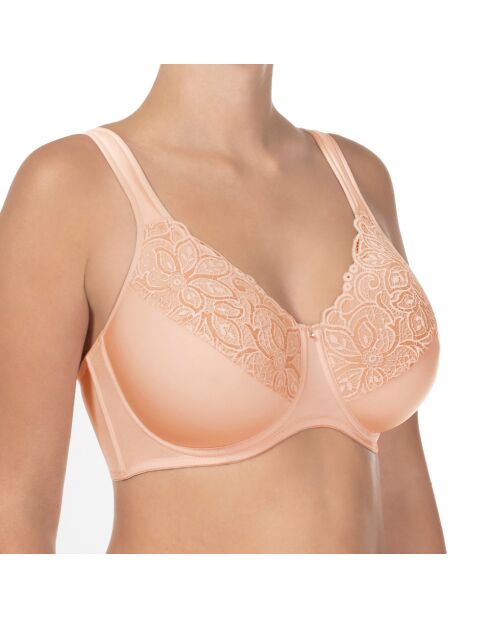 Reggiseno con ferretto Isabel a petali di rosa e coppe distanziatrici